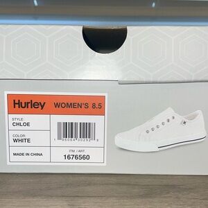 Hurley Chloe White Canvas Slip-On Sneakers